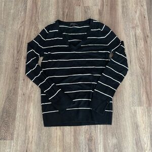 Banana Republic Merino Striped V-Neck Sweater